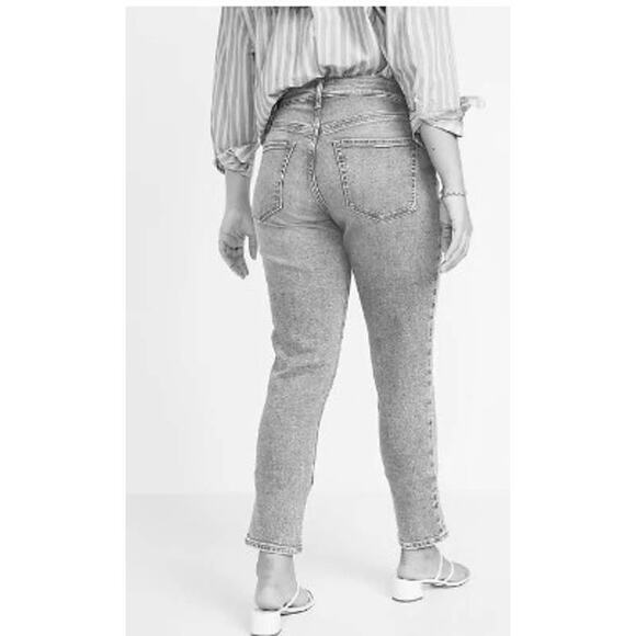 Old Navy Plus Sz 28 High Rise Curvy OG Straight Jeans Extra Stretch Women Sz 28 - Picture 4 of 7